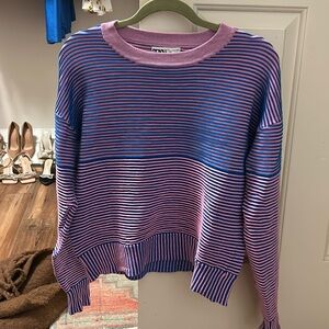 Beach Riot Occulus Sweater Imperial Blue/Pink Size Small